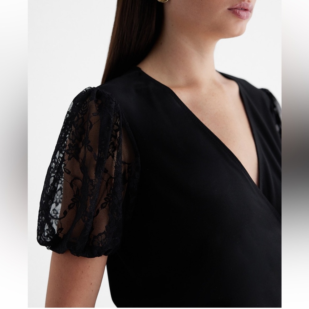 Lace Puff Sleeve Top